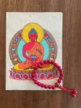 Retrato de Buddha con mala de pulsera