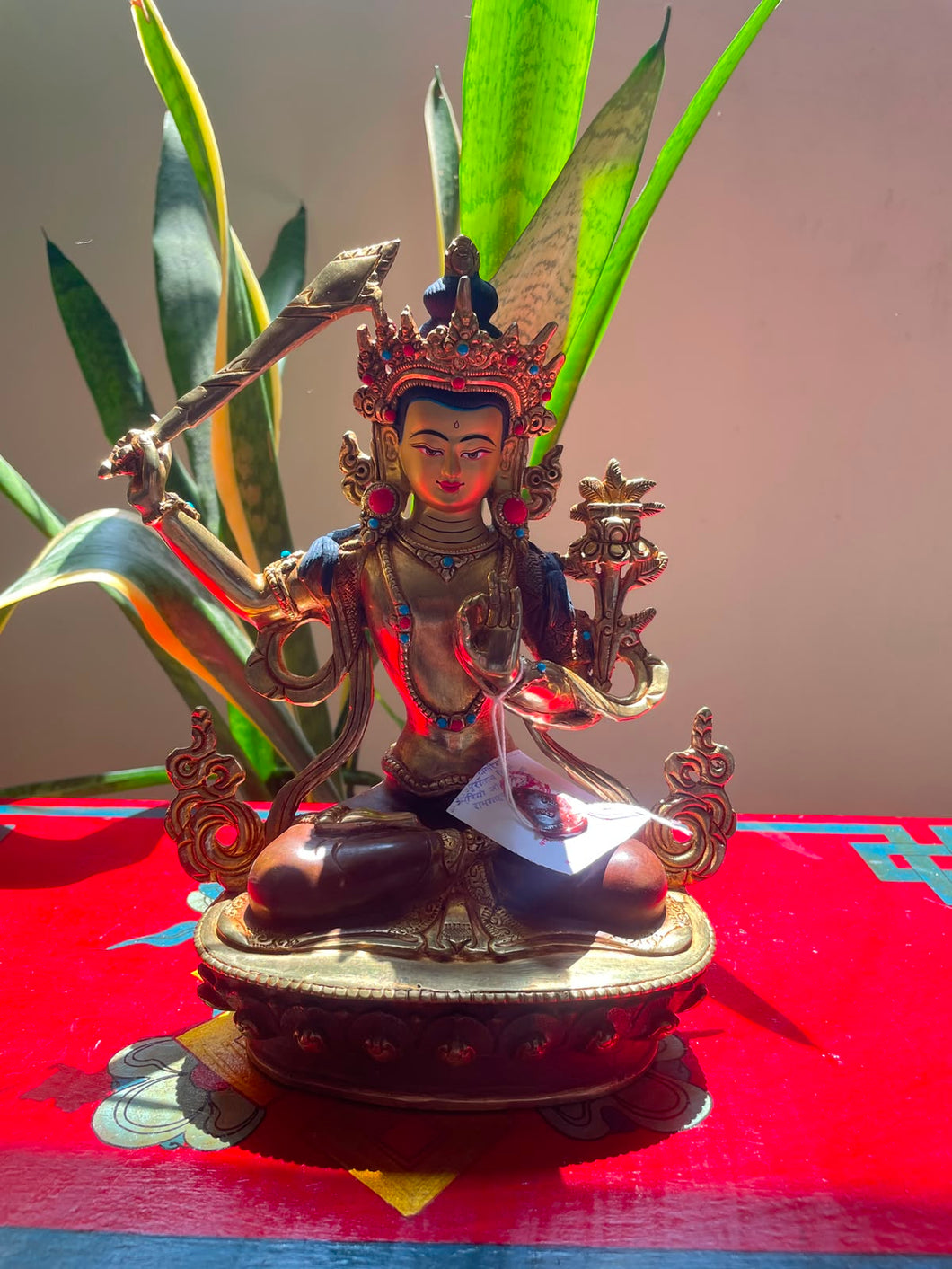 Estatua de Manjushri de 8 pulgadas