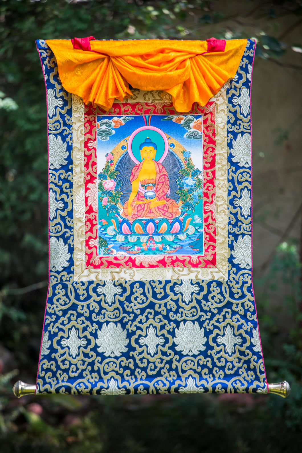 Thangka de Buddha Shakyamuni Mediana