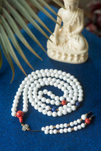 Mala de concha con detalles de colores