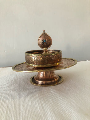 Mandala cobre con plato